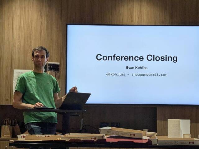 Presenting evan, Saturday — Talks
