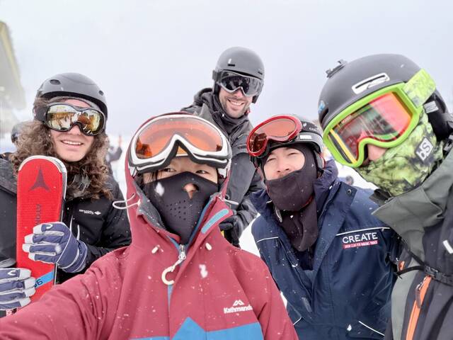 Group storm, Sunday — On the snow